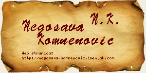 Negosava Komnenović vizit kartica